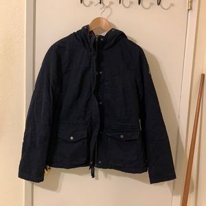 Hollister flannel lined plaid parka